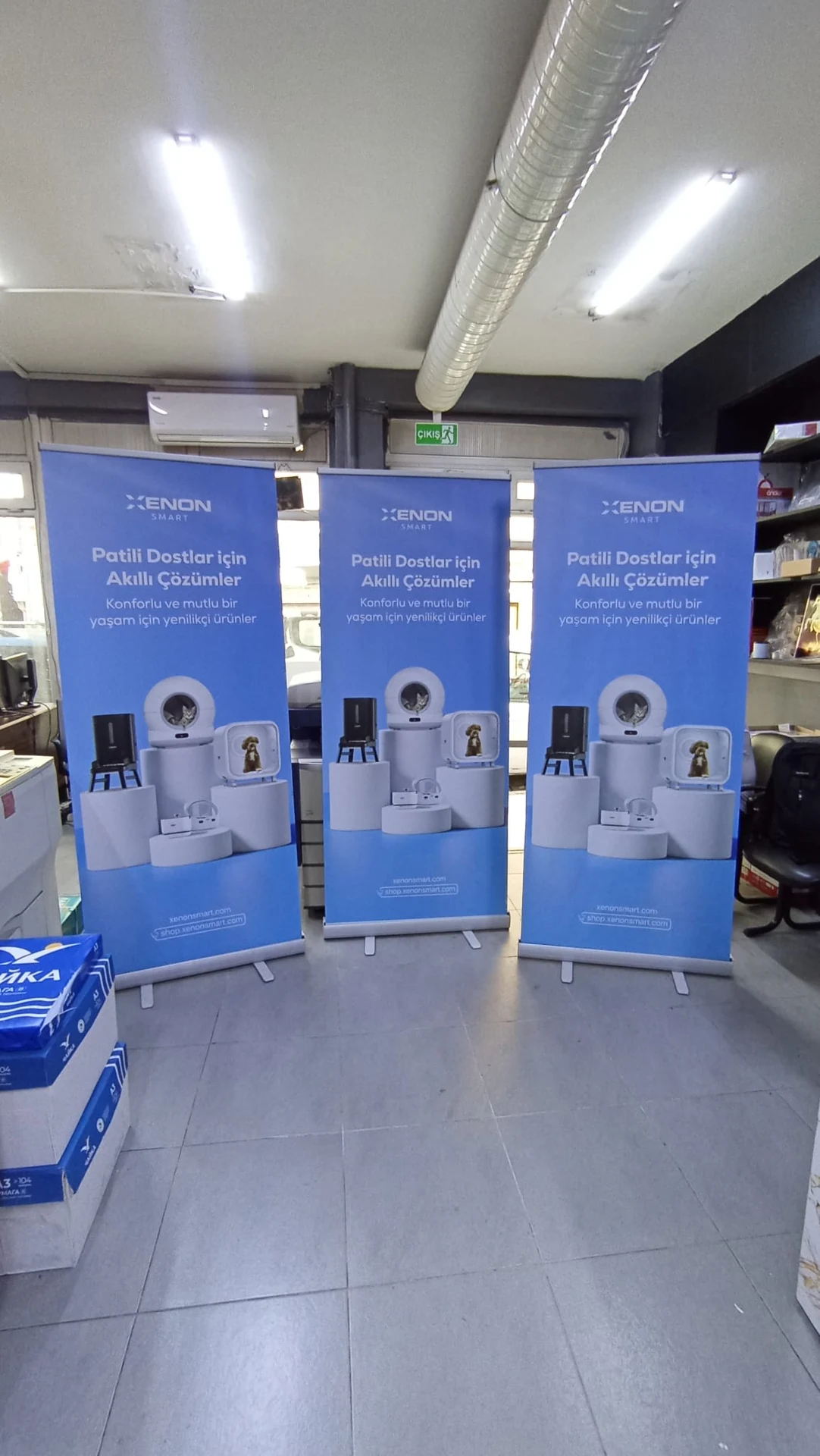 Roll-up banner uygulamalari gerçek saha uygulaması